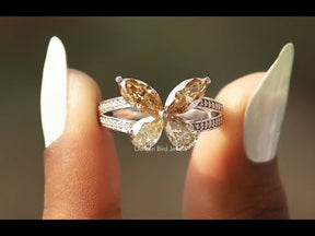 YouTube Video Of Butterfly Split Shank Moissanite Engagement Ring