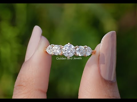 YouTube Video Of Five Stone Round And Heart Diamond Ring