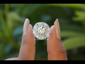 YouTube Video Of Old European Round Cut Moissanite Ring