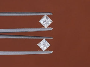 You tube Video Of Off White French Cut Loose Moissanite Pair
