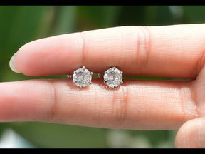 YouTube Video Of Portuguese Moissanite Stud Wedding Earrings