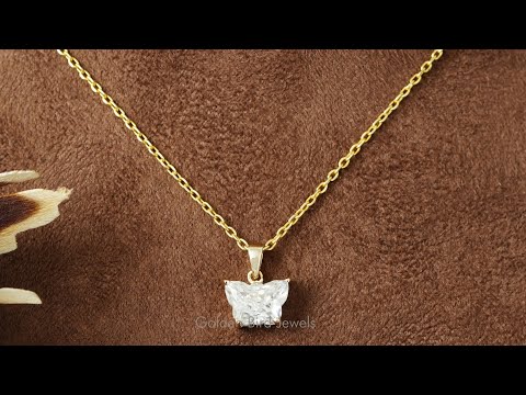 YouTube Video For Butterfly Cut Moissanite Solitaire Pendant