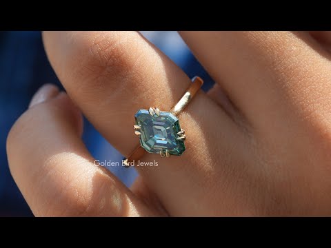 YouTube Video Of Fancy Cut Moissanite Solitaire Ring
