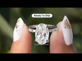 YouTube Video Of Crushed Ice Oval And Baguette Cut Moissanite Ring