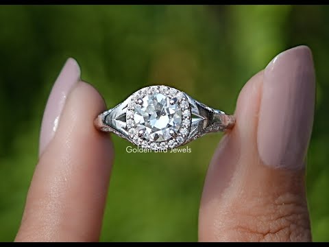YouTube Video Of Round Cut Moissanite Vintage Ring