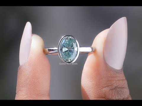 Youube Videao of Oval Solitaire Moissanite Anniversary Ring