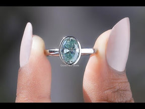 Youube Videao of Oval Solitaire Moissanite Anniversary Ring