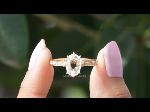 YouTube Video Of Portrait Hexagon Cut Moissanite Ring