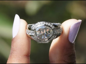 YouTube Video Of Rose Cut Oval Moissanite Ring