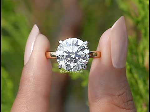 YouTube Video Of Round Cut Lab Diamond Solitaire Engagement Ring