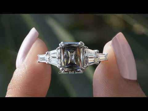 YouTube Video Of Grey Criss Cut Engagement Ring