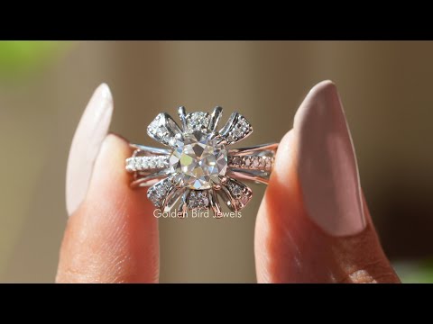 YouTube Video Of Old Mine Cushion Cut Moissanite Ring