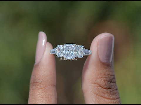 YouTube Video Of Radiant Cut Lab Diamond Five Stone Ring