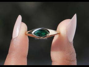 YouTube Video Of Green Marquise Cut Solitaire Ring
