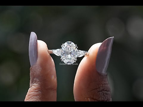 YouTube Video Of Oval Cut Moissanite Engagement Ring