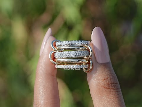You tube Video of Round Moissanite Interlinked Pave Eternity Band