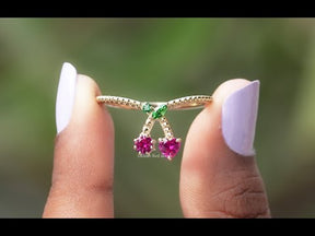 Youtube video of Heart And Round Red Ruby Gemstone