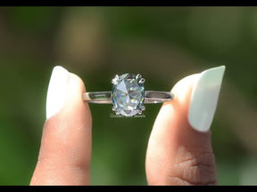 YouTube Video Of Oval Cut Moissanite Solitaire Engagement Ring