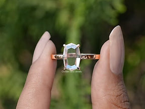 You tube Video Of Portrait Cut Hexagon Moissanite Ring