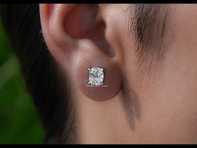 YouTube Video Of Old Mine Cushion Cut Stud Earrings