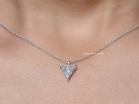 Triangle Cut Lab Diamond Solitaire Necklace