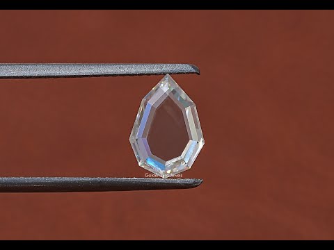YouTube Video Of Step Cut Portrait Pear Cut Loose Moissanite