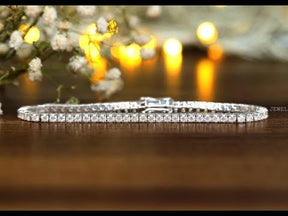 Youtube video of round moissanite bracelet for women