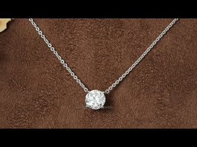 YouTube Video Of Round Cut Moissanite Solitaire Pendant