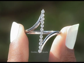 YouTube Video Of Round Cut Lab Diamond Vertical Bar Bypass Ring