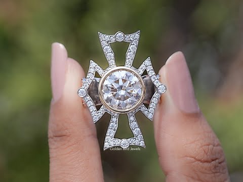 You tube Video of Moissanite Round Engagement Ring

