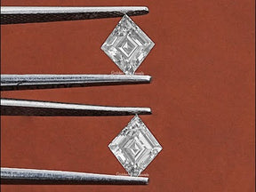 You tube Video of Lozenge Cut Lab Grown Pair Diamond