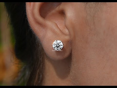 Youtube Video of Round Cut Diamond solitaire Stud Earrings 