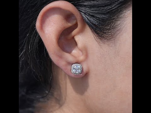 Youtube Video of Cushion Cut Lab Diamond Stud Earrings