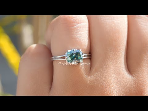 YouTube Video Of Moissanite Elongated Cushion Cut Solitaire Ring