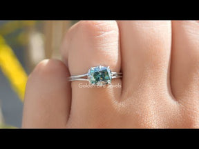 YouTube Video Of Moissanite Elongated Cushion Cut Solitaire Ring