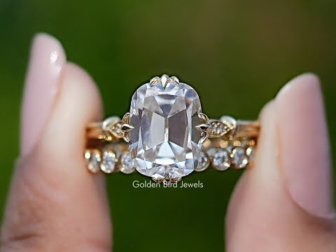 You tube Video of halo stone engagement ring with white Moissanite 	