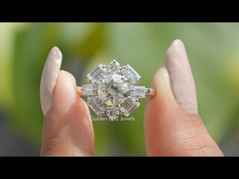 YouTube Video Of Old European Cut Round  Moissanite Engagement Ring