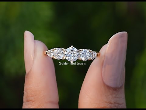 YouTube Video Of Round Cut Lab Diamond Five Stone Ring