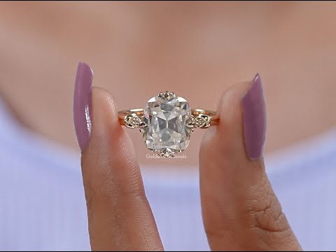 YouTube Video Of Old Mine Cushion Cut Moissanite Ring