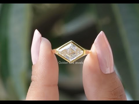 YouTube Video Of Modified Lozenge Cut Moissanite Solitaire Ring