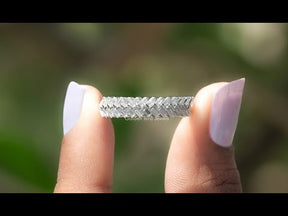 YouTube Video Of Baguette Cut Moissanite Bridal Half Eternity Band
