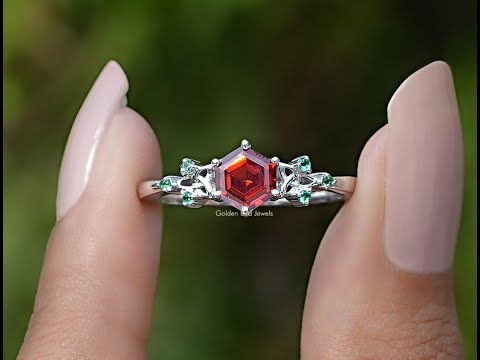 YouTube Video Of Hexagon Cut Gemstone Accent Ring