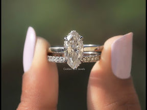 YouTube Video Of Marquise Moissanite Bridal Wedding Ring