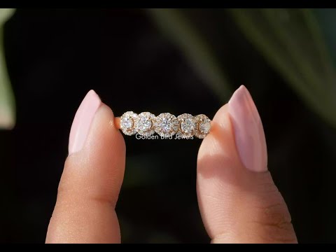 YouTube Video Of Moissanite Round Cut Wedding Band