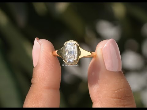 YouTube Video Of Old Mine Cushion Cut Moissanite Ring