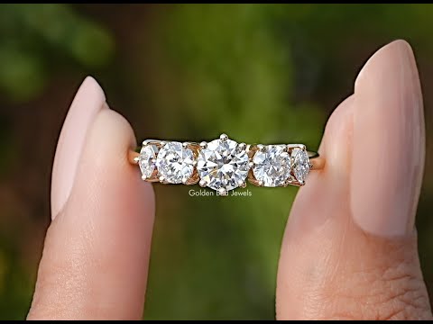 YouTube Video Of Round Cut Diamond Five Stone Ring
