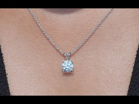 YouTube Video Of Round Cut Lab Diamond Solitaire Pendant