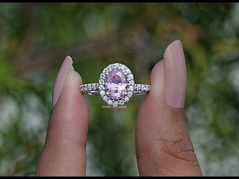 YouTube Video Of Pink Tourmaline Oval Cut Accent Stone Ring