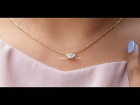 YouTube Video Of Lab-Grown Diamond  Marquise Cut Pendant