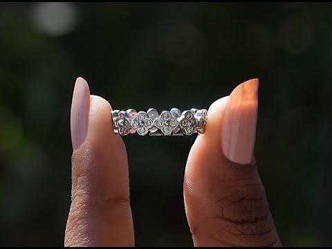 YouTube Video Of Round Cut Diamond Clover Wedding Band 